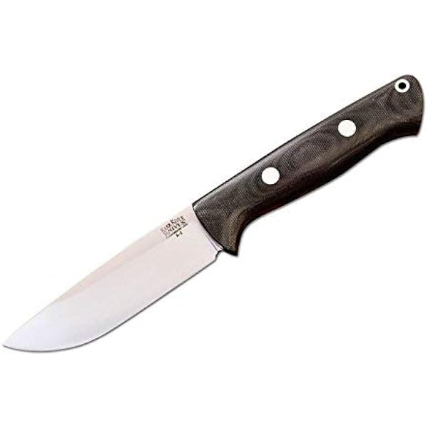 BarkRiver Bravo 1 A2 Black Canvas Micarta, Rampless