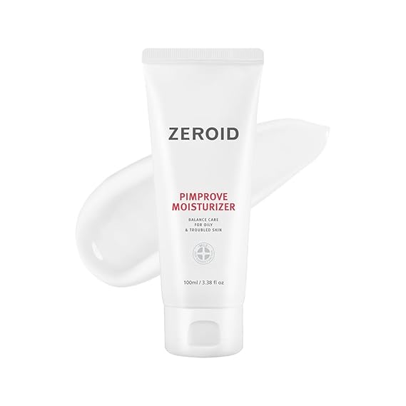 ZEROID Pimprove Moisturizer Cream, 3.4 fl oz (100ml) | Hyaluronic Acid Face Moisturizer | Oily Sensitive Skin Care | Skin Barrier Moisturizing Cream | Pimprove Moisturizer Cream