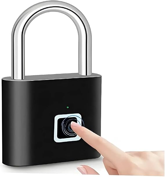 MOBEE Akıllı Parmak İzi Kilit Şarjlı Asma Kilit IP65 Su Geçirmez Anahtarsız Güvenlik Kilidi MKMP-0057