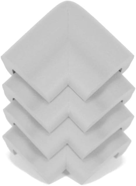 KidKusion Jumbo Corner Cushion | Made in USA | Taupe | 4 Pack | Furniture and Corner Protector