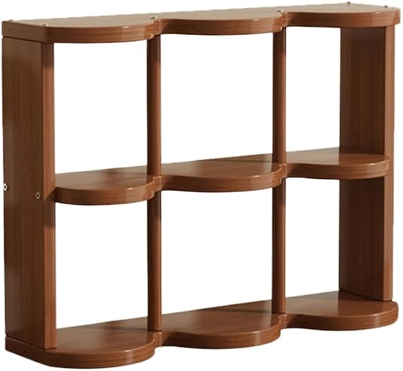 Wooden Coffee Mug Display Rack, Freestanding Grid Vintage Coffee Cup Display Stand, Rustic Coffee Mug Holder Organizer for Kitchen, Coffee Station,6 Grid