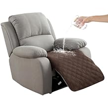 Genina Waterproof Recliner Chair Covers, Recliner Cover for Dog Pets Friendly, Washable Antislip Reclining Chair Cover Furniture Protector, Sofa Slipcover for Living Room(23.6inch/Chocolate)