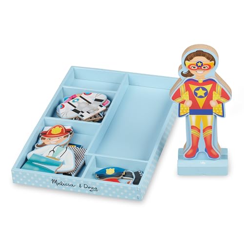 Melissa & Doug Julia Magnetic Dress-Up Wooden Doll Pretend Play Set 25 pcs