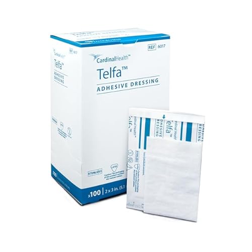 Covidien 6017 Telfa Adhesive Dressing, Sterile 1s in Peel-Back Package, 2 x 3 Pack of 100