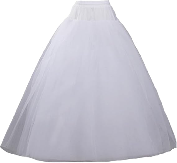 RULTA Women's A-line 3-layer skirt Hoopless Petticoat Crinoline Underskirt Slips under dress for wedding dress Prom Dress