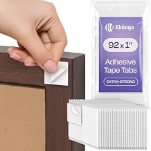 Double Sided Tape 92-Pack - Strong Self Adhesive Pads 1"X1"X0.04" Perfect for Photos Lightweight Decor and General Purpose Indoor Wall Mounting