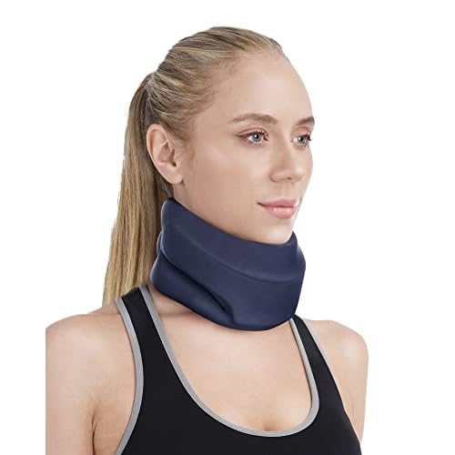 Neck Brace for Sleeping - Cervical Collar Relief Neck Pain and Neck Support Soft Foam Wraps Keep Vertebrae Stable for Relief of Cervical Spine Pressure for Women & Men Blue Small Size
