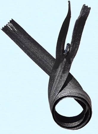 Unique Invisible Zipper 12" ~ YKK #3 Conceal ~ Heavy Duty ~ 580 Black (3 Zippers/Pack)