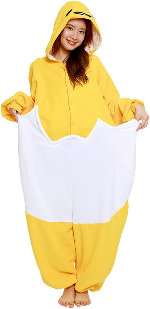 SAZAC Gudetama Sanrio Kigurumi - Onesie Jumpsuit Halloween Costume