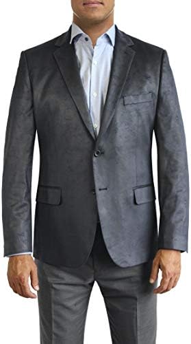 Daniel Hechter Blue Microsuede Two Button Jacket