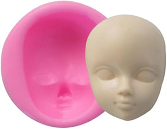 Human Face Mold Silicone Fondant Chocolate Clay Polymer Silicone Mould For Human Head Face Shapes Model Doll Head