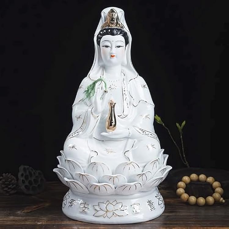 Guan Yin Statue, Quan Yin Statue, Kwan Yin Statue, Kuan Yin Statue, Home Decor, Best Chinese Feng Shui Gifts Bodhisattva Sculpture Figurine 14 16