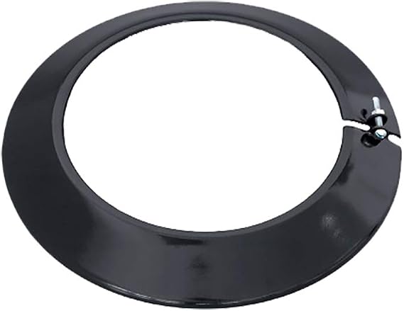 S & M 485213 Black glazed cover 900 °c-ø 150 mm-Rosetón for stove and fireplace pipes