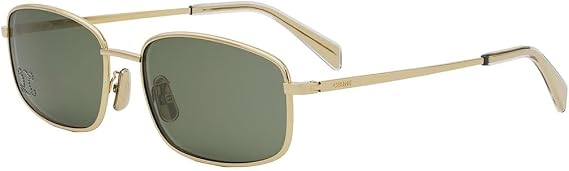 Celine RHINESTONE TRIOMPHE Green Rectangular Ladies Sunglasses CL40285U 30N 60