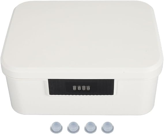 Lockable Document Storage Box, 9L Password Lockbox, Blue
