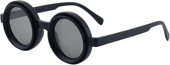 Adjustable Tint Sunglasses 1-9 Gears Rounded Polarized Glasses with ND Filter Lenses