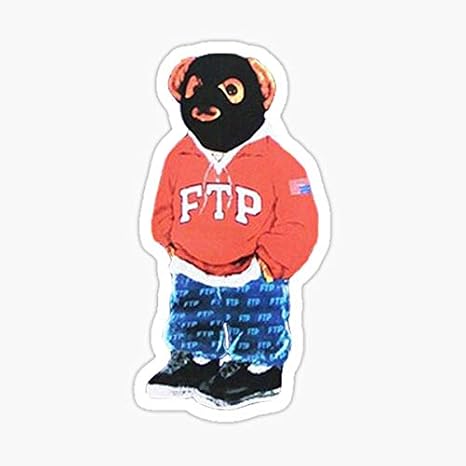 FTP Bear Sticker - Sticker Graphic - Auto, Wall, Laptop, Cell, Truck Sticker for Windows, Cars, Trucks