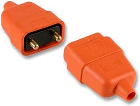 pro elec pl09473 10A 2 PIN 0128-OR Connector Rubber - Orange