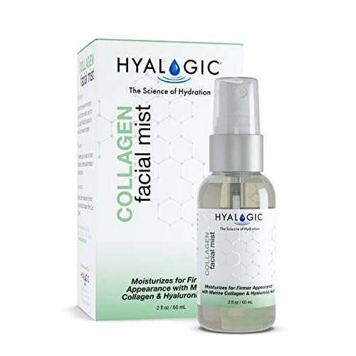 Hyaluronic Acid Collagen Facial MistMoisturizer Spray, Non-greasy Hydrating Primer & Makeup Setting Spray Dye, Fragrance, Cruelty-Free 2 oz