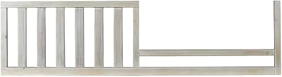 Toddler Bed Safety Guard Rail for Evolur Baby Convertible Cribs - Solid Wood Rail for Convertible Crib to Toddler Bed Conversion - Safety Bed Rail for Children Linen Grey, Model 811