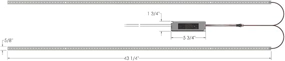 RKS2440-40-B 4 ft. 40W 4000K Equivalent Integrated White LED Magnetic Strip Retrofit Kit