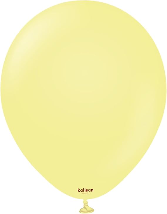 Kalisan Macaron Latex Balloon (Pack of 100) (One Size) (Yellow)