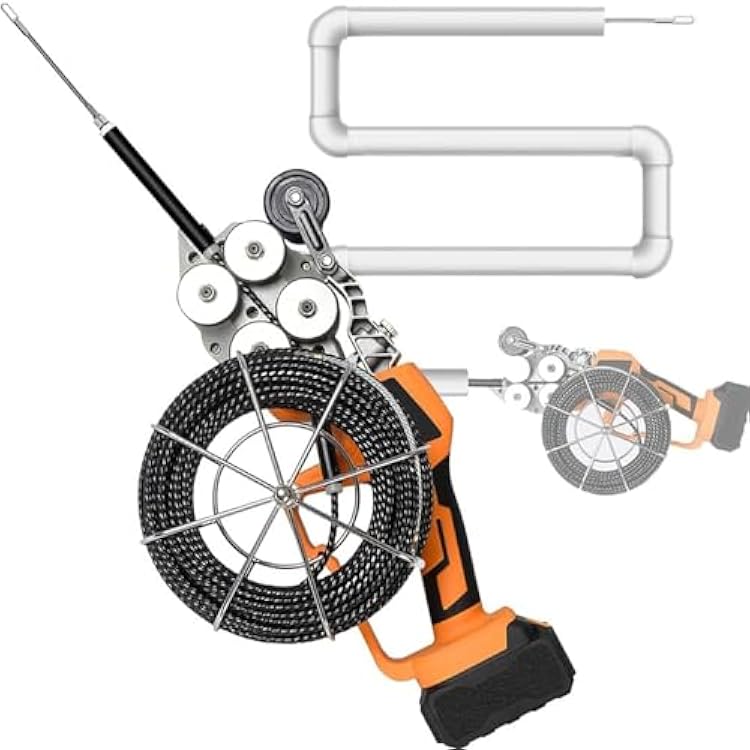 Electrician Wire Puller Through Wall,40mMin Automatic Electrical String Machine,Electric Cable Lead Stringing for Running Wire Through Walls,Electrical Wiring Work,2Battery