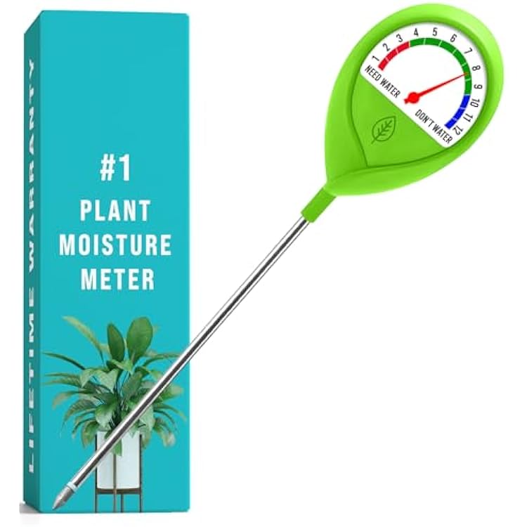 GROWIT Soil Moisture Meter for Plants - Plant Moisture Meter for House Plants - No Batteries Required