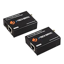J-Tech Digital Digital Audio Extender Converter for Optical/Coaxial Audio Over Single Cat5e/6 Cable (PoC) up to 990 (300m) for Dolby Digital, DTS 5.1, DTS-HD, PCM [JTECH-AET1000]