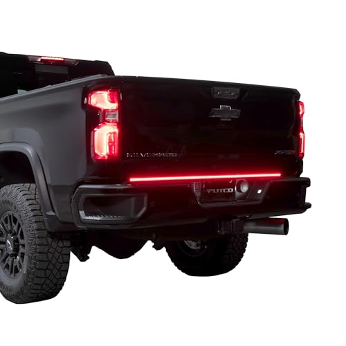 Putco 60 Blade LED Tailgate Light Bar RedAmberWhite LEDs & Plug-N-Play Quick Connect Harness - Fits Chevy Silverado HDGMC Sierra HD - 2500, 3500 2024-2025