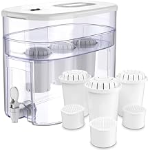 Invigorated Water pH Recharge 3F Countertop Alkaline Water Filter + PH001 3-Pack and PH002 3-Pack Replacement Water Filters Bundle