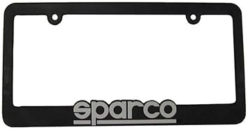 Sparco SP099FRAME Plastic License Plate Frame,Black