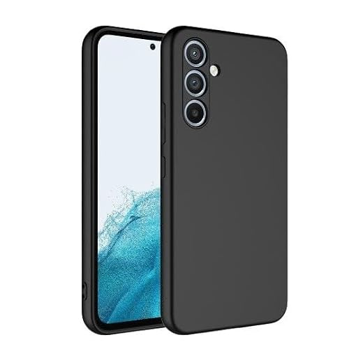 Samsung A34 Compatible Liquid Silicone case Shock Absorber Full Case Protection Case Black