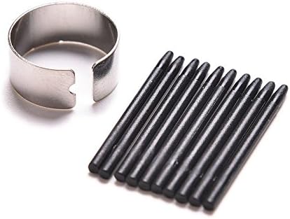 10 pcs Black Standard Pen Nibs for WACOM CTL-490, CTL-690, CTH-490, CTH-690 w/Removal Ring