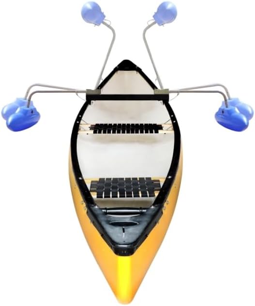 Canoe Outriggers Floats Package, Hard Plastic Polyethylene Stabilizer Floats Kit, Adjustable Stabilizers for Kayak Canoe Fishing Standing Paddling