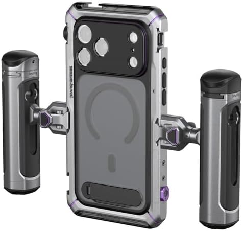 SmallRig iPhone 17 Pro ve iPhone 17 Pro Max ile Uyumlu 5585 Megatron Edition Çift El Video Kafes Kiti