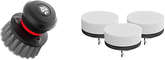 Dirt Devil Handheld Pommel Scrubber Cleaning Brush, General Purpose Cleaning, AD80000 + Sponge Pad Cleaning Set, 3-Pack, AD83200