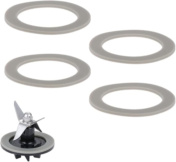 4 Pack Blender Gasket Ring Replacement Rubber Seal O-Ring Parts for Black & Decker Hamilton Beach Cuisinart Osterizer Oster Mixer Blenders Blade Repair