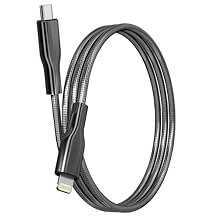 6.6FT Metal USB C to Lightning Cable, Cat & Dog Chew Proof Charger Cord, Fast Charging & Data Sync, Metal Lightning Charging Cable for iPhone 14/13/12/11/8/7/6/X/XS/XR