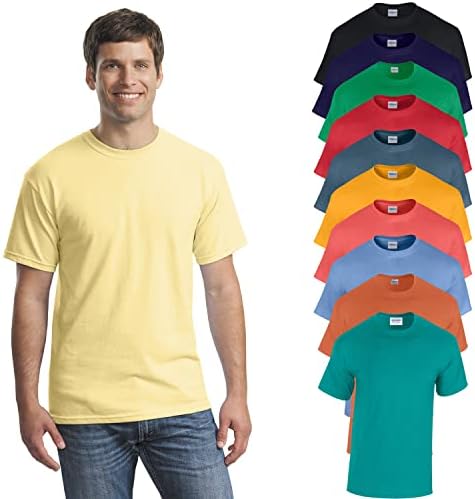 Gildan Mens Heavy Cotton Short Sleeve T-Shirt, Style G500, Multipack of 1|2|4|6|10, Make Your Own Customized Set!