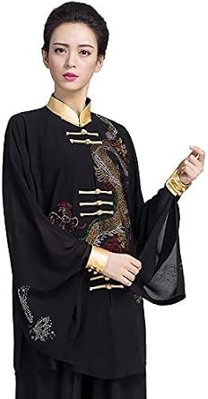 TaiChi Uniform,Tai Chi Clothing, Women's Tai Chi Uniform Clothing, 3 Pieces Qi Gong Martial Arts Suits Breathable Wing Chun Shaolin Kung Fu Taekwondo Training Cloths Apparel(#1_S)