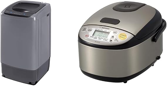 Comfee 0.9cu.ft Portable Washer & Zojirushi 3-Cup Rice Cooker Bundle