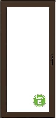 LARSON Platinum Interchangeable Full Glass Low-E Woodland 32-in. Left Hinge Storm Door