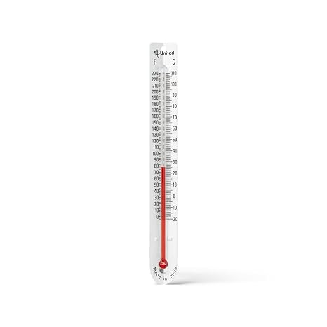 United ScientificTM V-Shaped, Dual-Scale, Mercury-Free Thermometers for Indoor Science Use (Pack of 10)