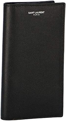SAINT LAURENT 396308-BTY0N-1000 Men's TOILE MONOGRAMME Bifold Long Wallet, Black
