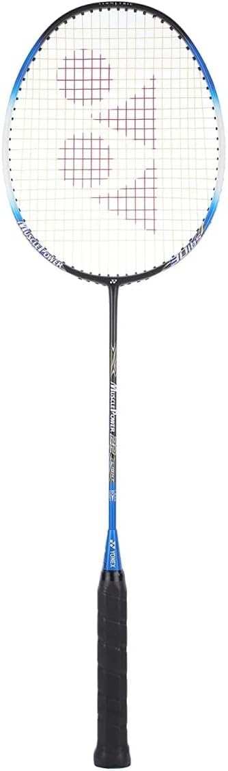 YONEX Muscle Power 22LT Carbon Graphite Gut Grommet Badminton Racket with Full Racket Cover Black/Blue | For Intermediate Players | 83 Grams | Maximum String Tension - 30 Pounds
