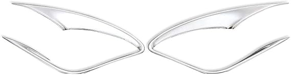HIGH FLYING for Mazda CX-5 CX5 2013 2014 2015 2016 ABS Chrome Car Accessories Front & Rear Fog Light Lamp Eyelid Decoration Cover Trim 2pcs (Front)