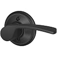 SCHLAGE Merano Right Handed Lever Non-Turning Lock, Matte Black (F170 MER 622 RH) - FA170MER622RH