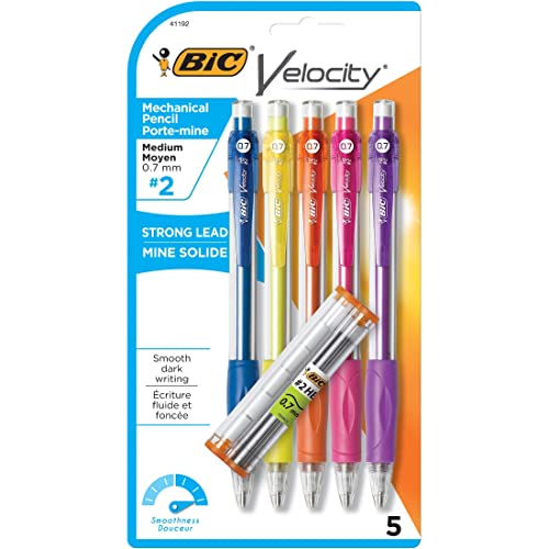 BIC, BICMV7P51BK, Mechanical Pencils, 5  Pack