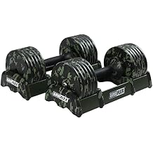 GR8FLEX Patents Pending Adjustable Dumbbell - Select Up To 55 LB Quickly and Securely by Turning Anti-Slip Handle